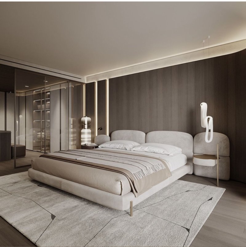 The interior design of the bedroom