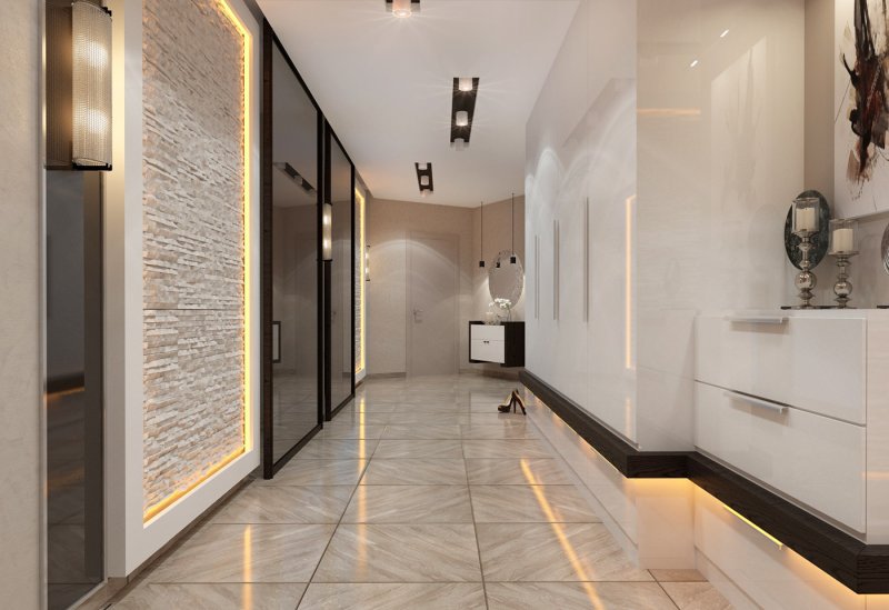 Hallway in an apartment in a modern style