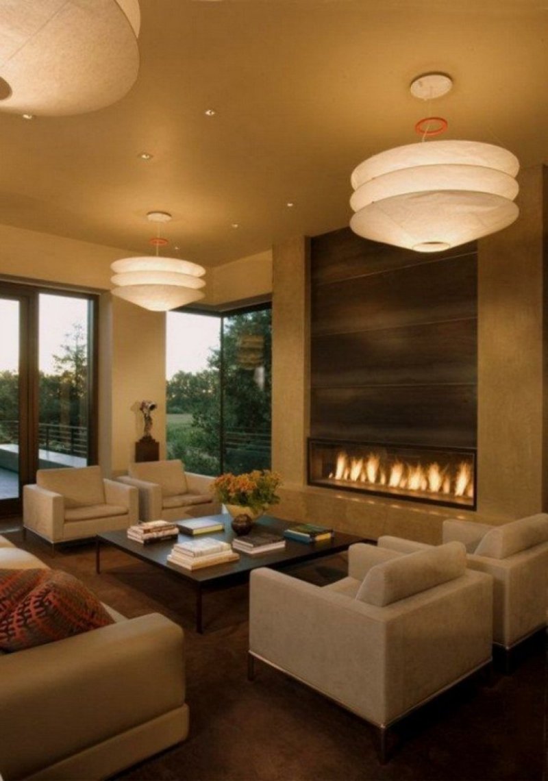 Fireplace in a modern interior