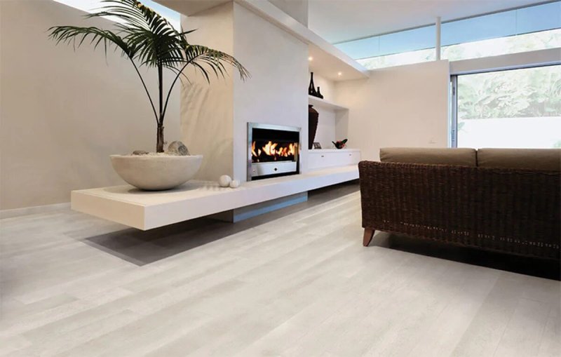 Laminate in the living room in the interior