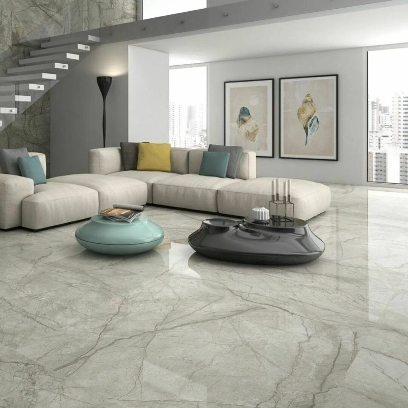 Porcelain stoneware in the interior