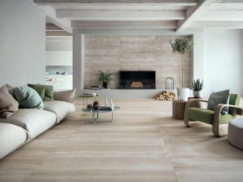 Porcelain stoneware in the interior