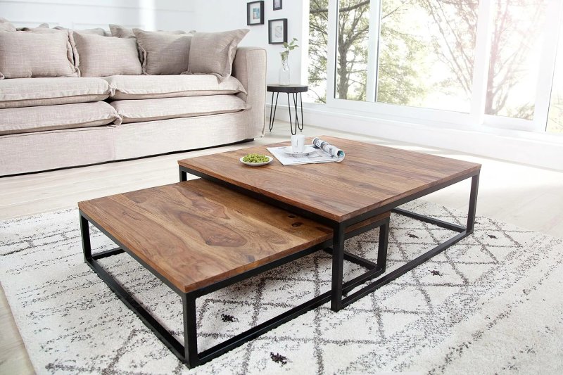 Coffee table loft metal wood