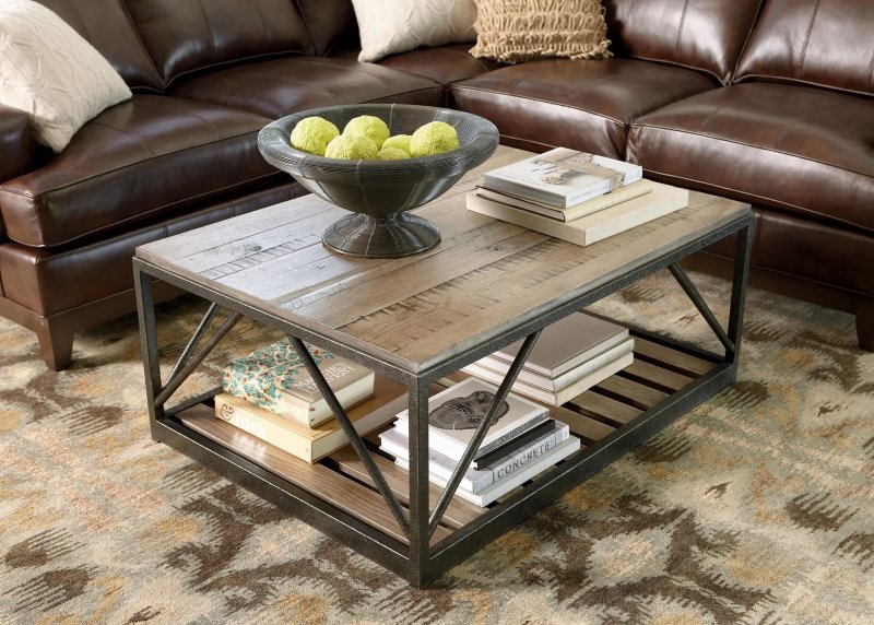 Coffee table loft metal wood