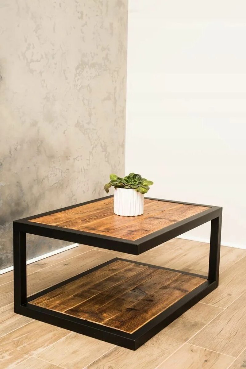 Coffee table loft metal wood