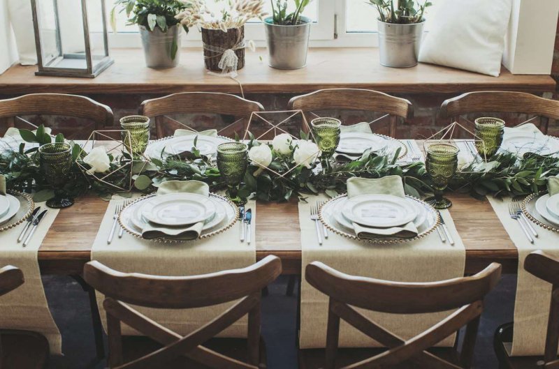 Eco -style table setting