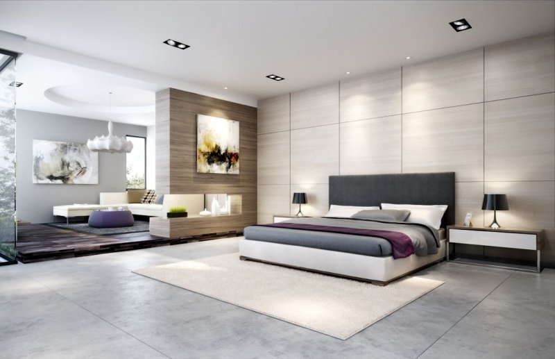 Bedrooms in modern style