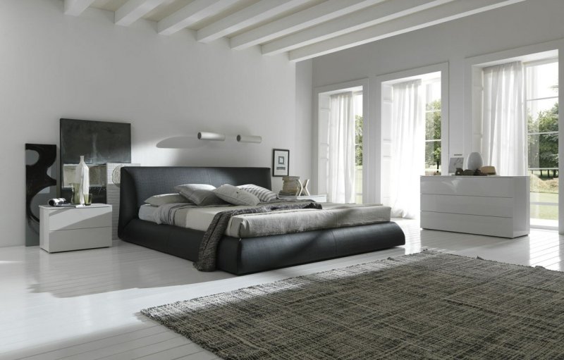 Bed a bedroom in a modern style