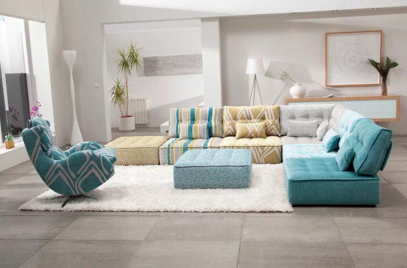 Living room sofa in modern style