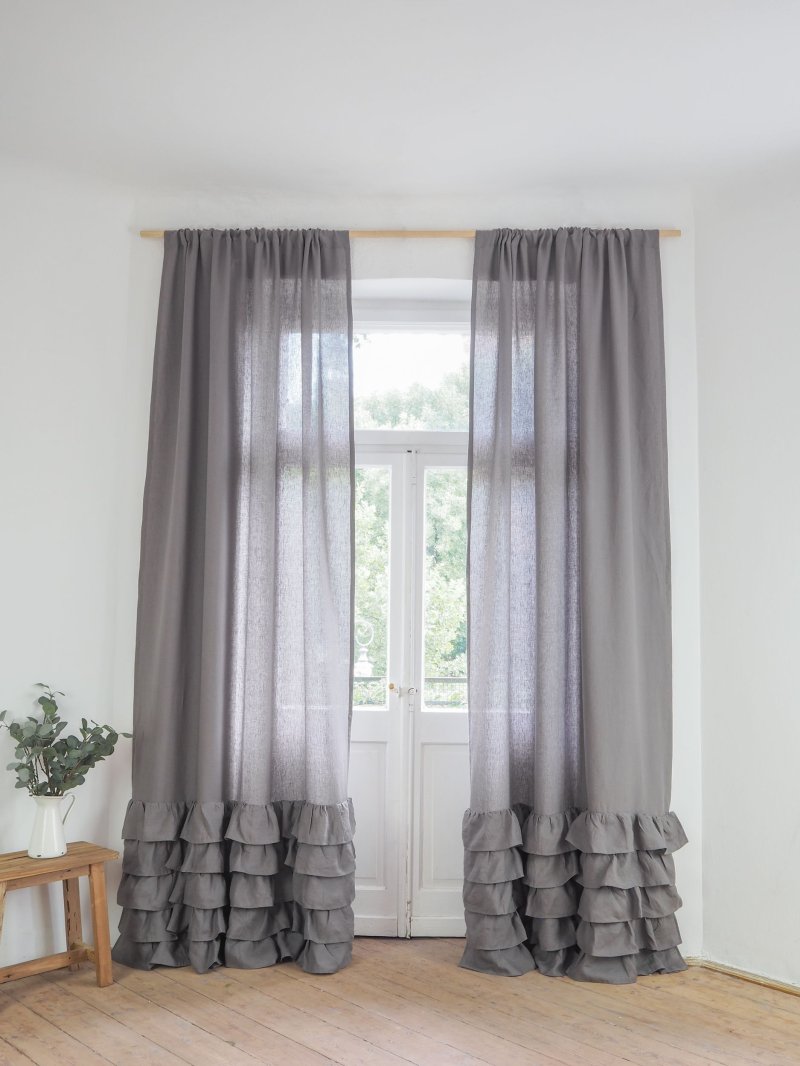 Curtains with a frill