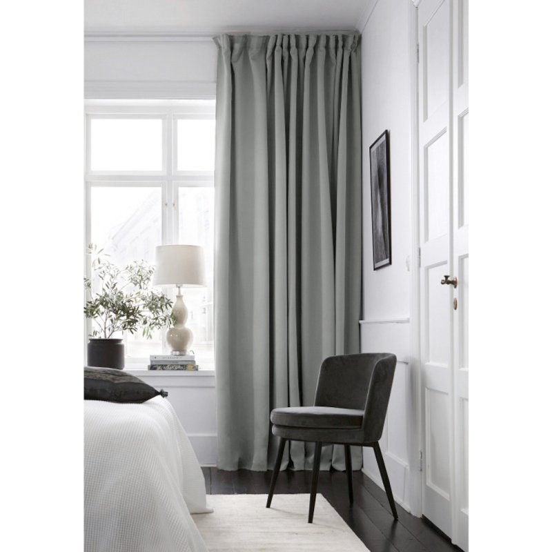 Dark gray curtains