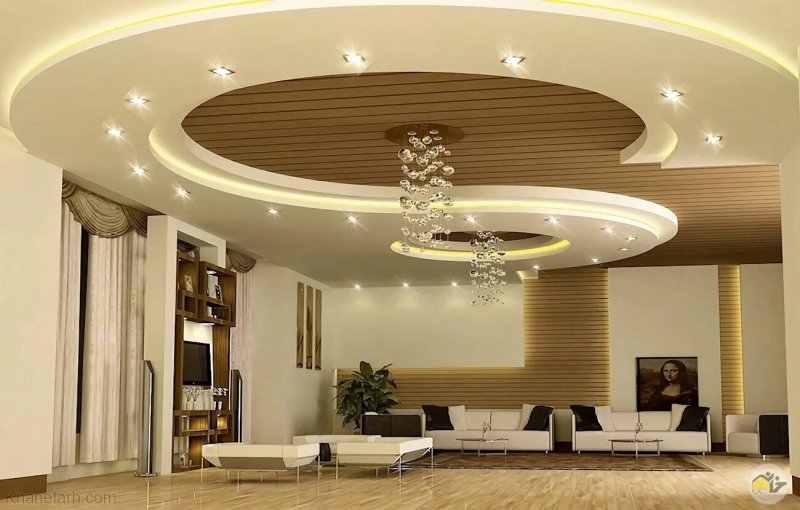 Gypsum plasterboard ceilings for the hall