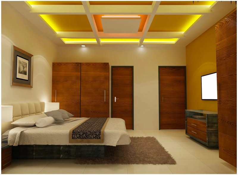 Ceiling design in the bedroom