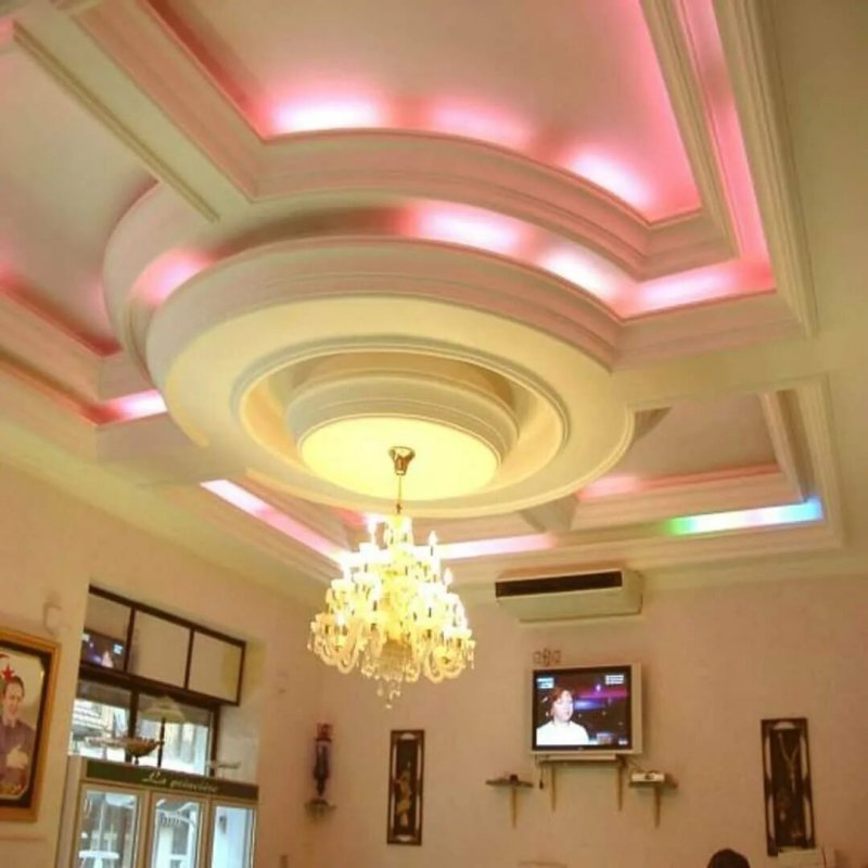 Decorative ceilings made of drywall