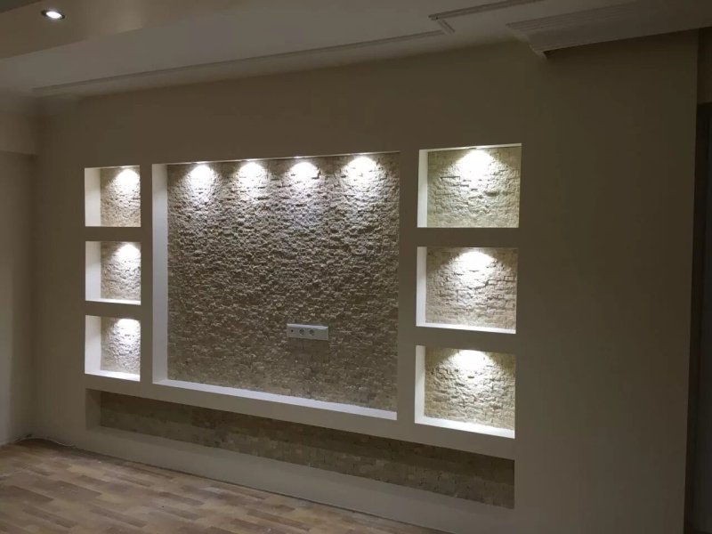 Niches made of drywall