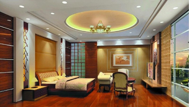 Ceiling design in the bedroom