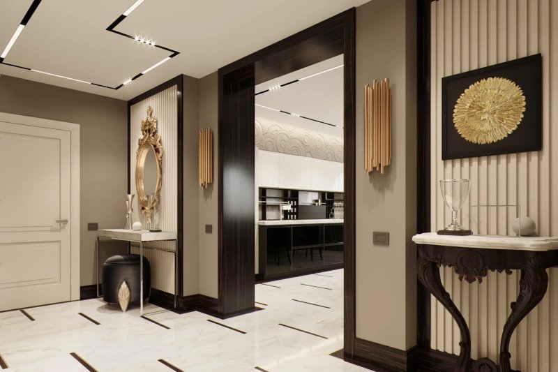 Interior hallway in a modern style