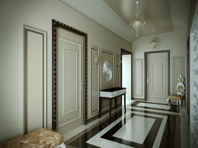 Hallway in the style of neoclassic