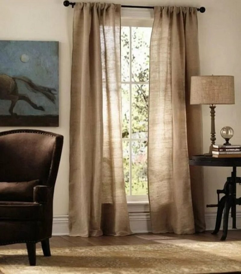 Linen curtains eco -style