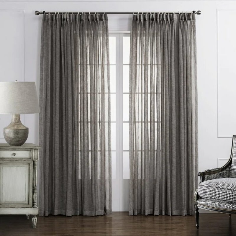 Curtains are gray