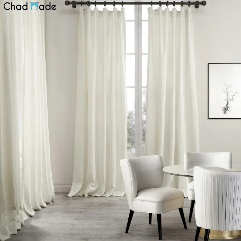 White curtains in the interior