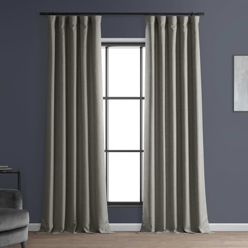 Curtains Blackout velvet gray