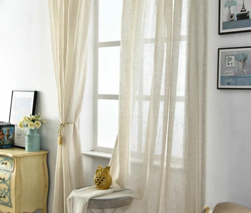 Linen tulle in the interior