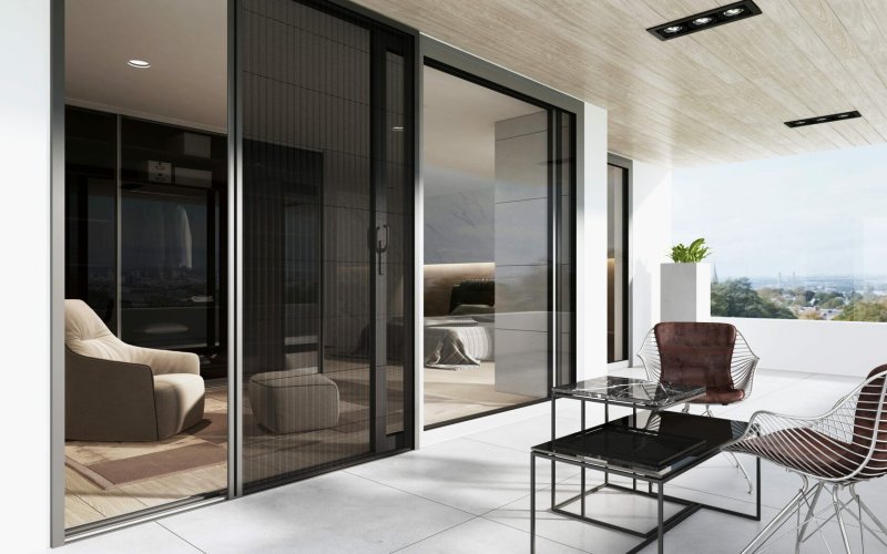 Aluminum sliding doors