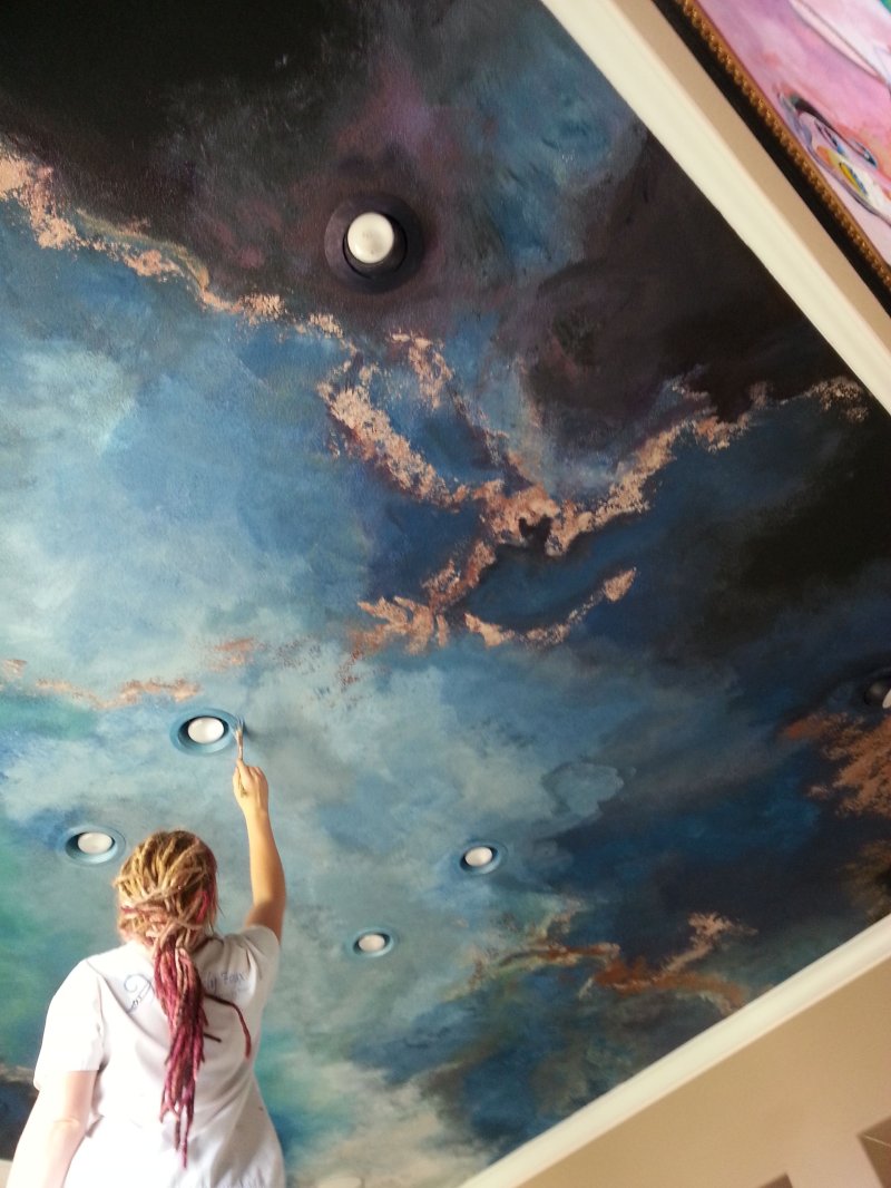 Cosmos ceiling painting