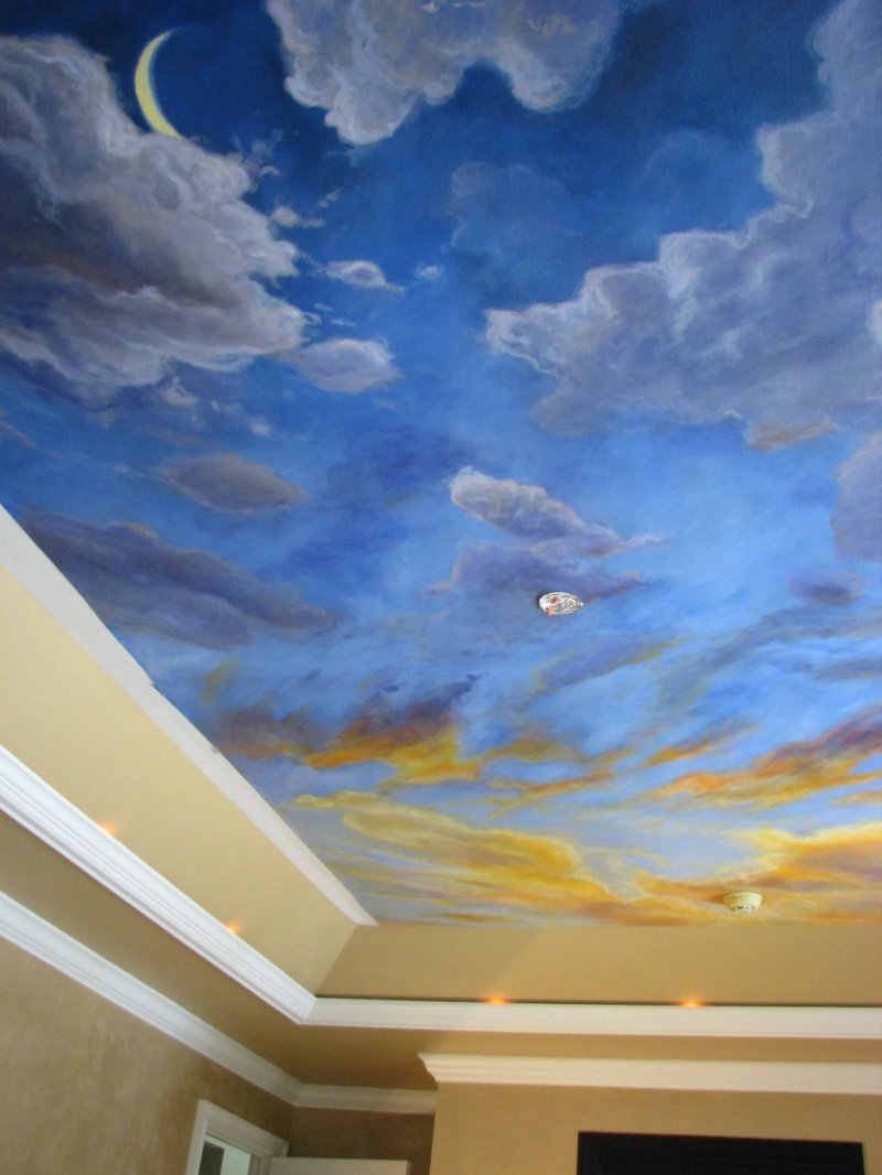 Ceiling with clouds