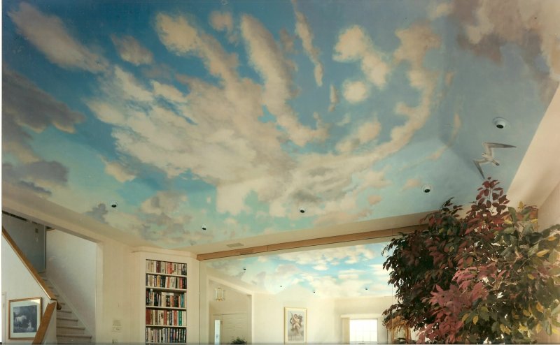 Ceiling with clouds