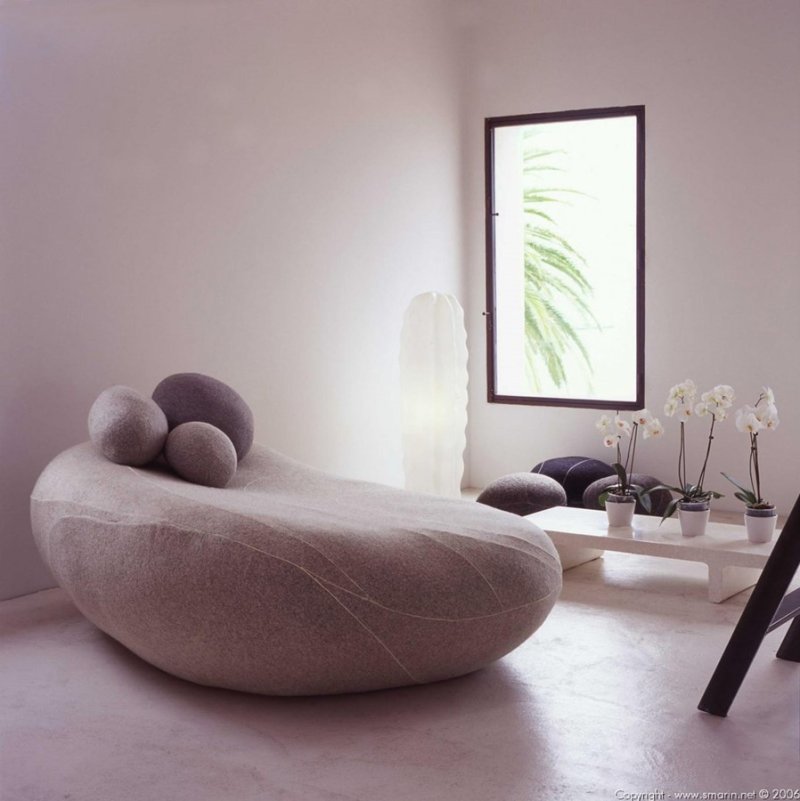 Furniture in the form of stones