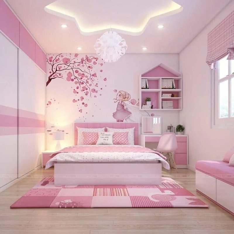 Pink room for girls