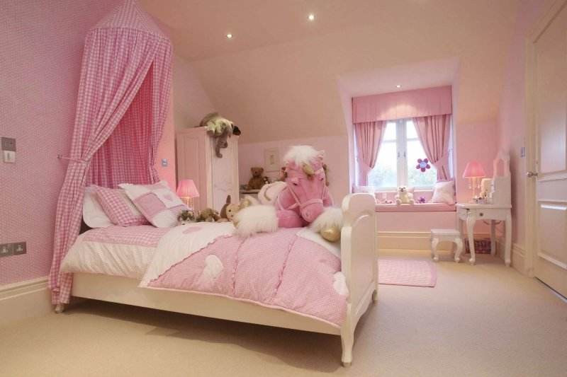 Bedical for a girl in pink tones