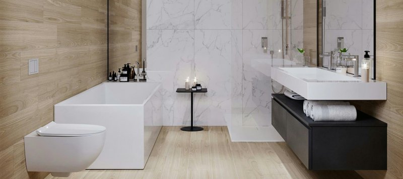 Bathroom for marble and wood