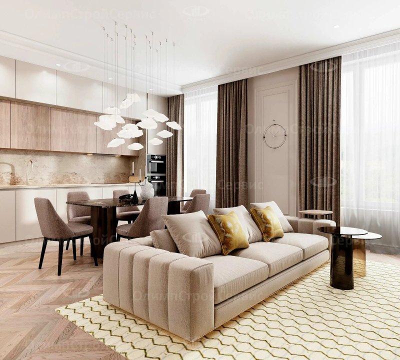 Neoclassic style in the interior of the apartment