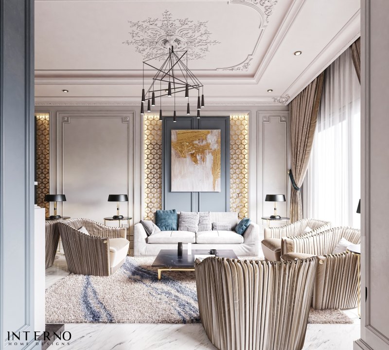 Living room in neoclassic style