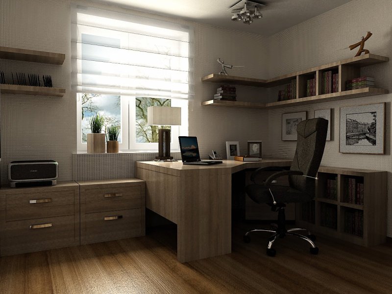 Modern office in the house