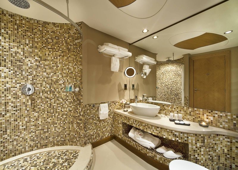 Bathroom design with mosaics