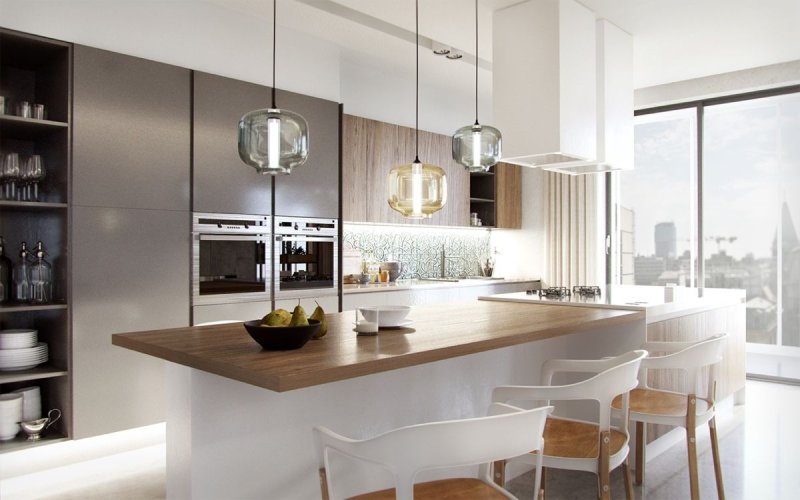 Stylish chandeliers for the kitchen