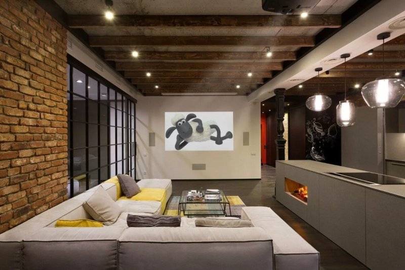 Loft style in the interior of the apartment Loft