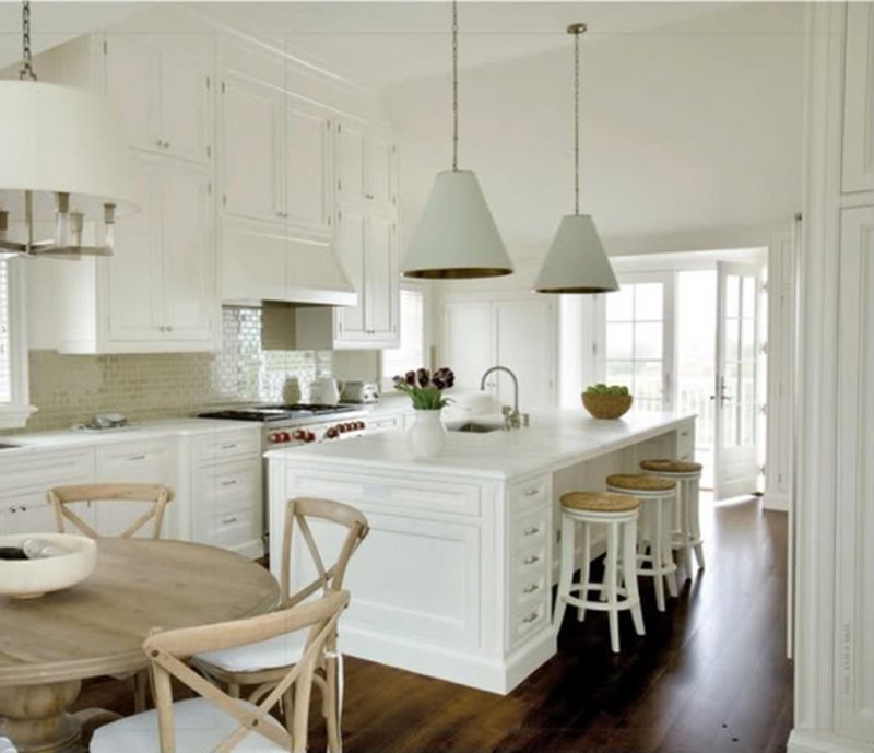 White kitchen in the interior