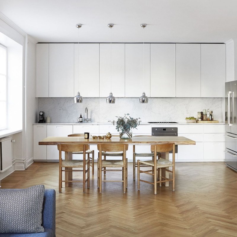 Kitchen Living room in the Scandinavian style