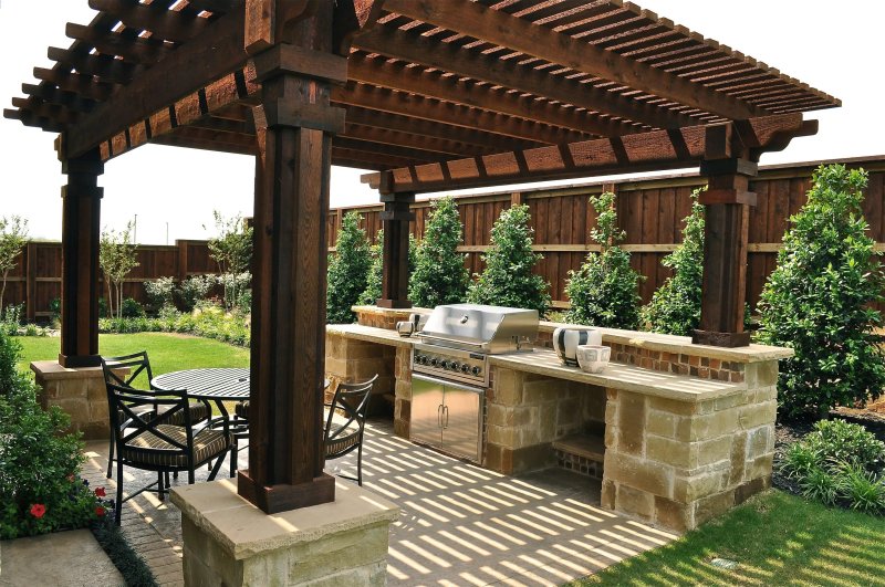 Pergola Patio with barbecue