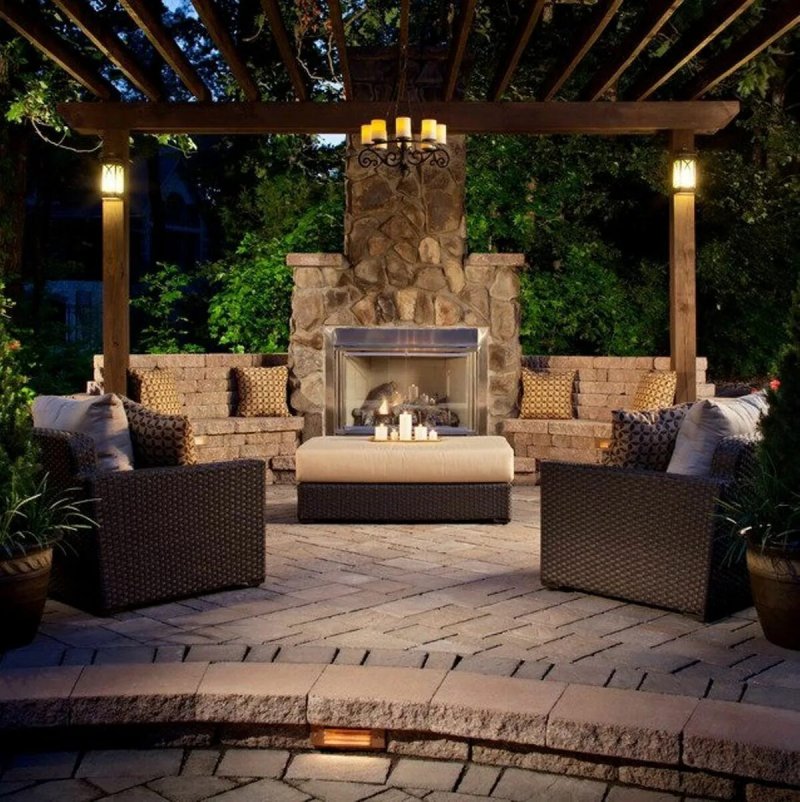 Pergola Patio with barbecue