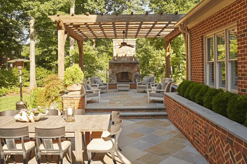 Pergola Patio with barbecue