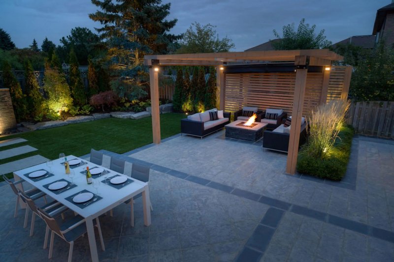 Pergola Patio with barbecue