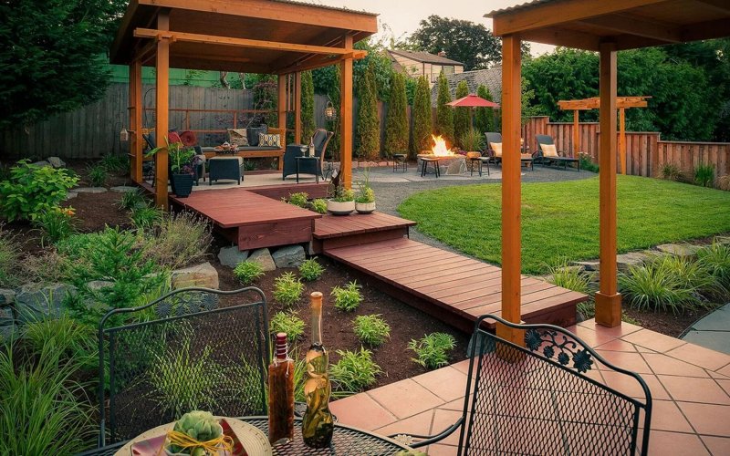 Pergola Patio with barbecue