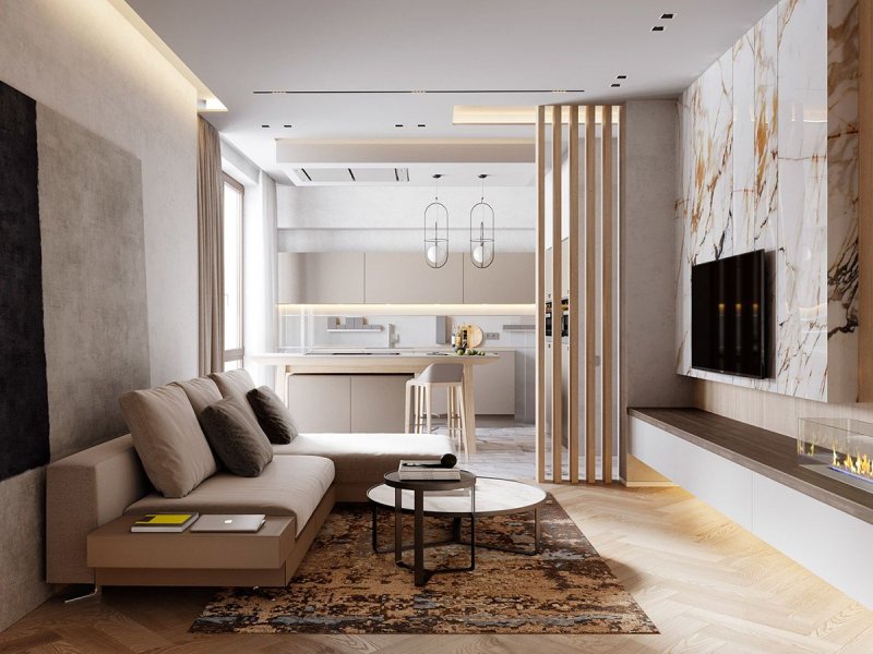 The interior of apartments in a modern style