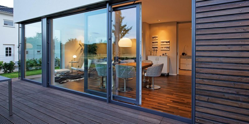 Sliding doors for terrace